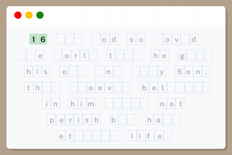 Scripture Typing Interface